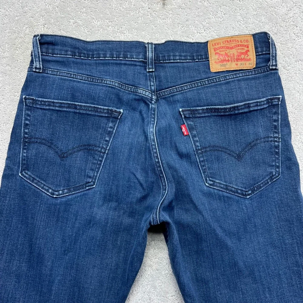 Levis 502 Jeans 33x30(34x28) Regular Taper Blue Denim Stretch All Seasons Tech